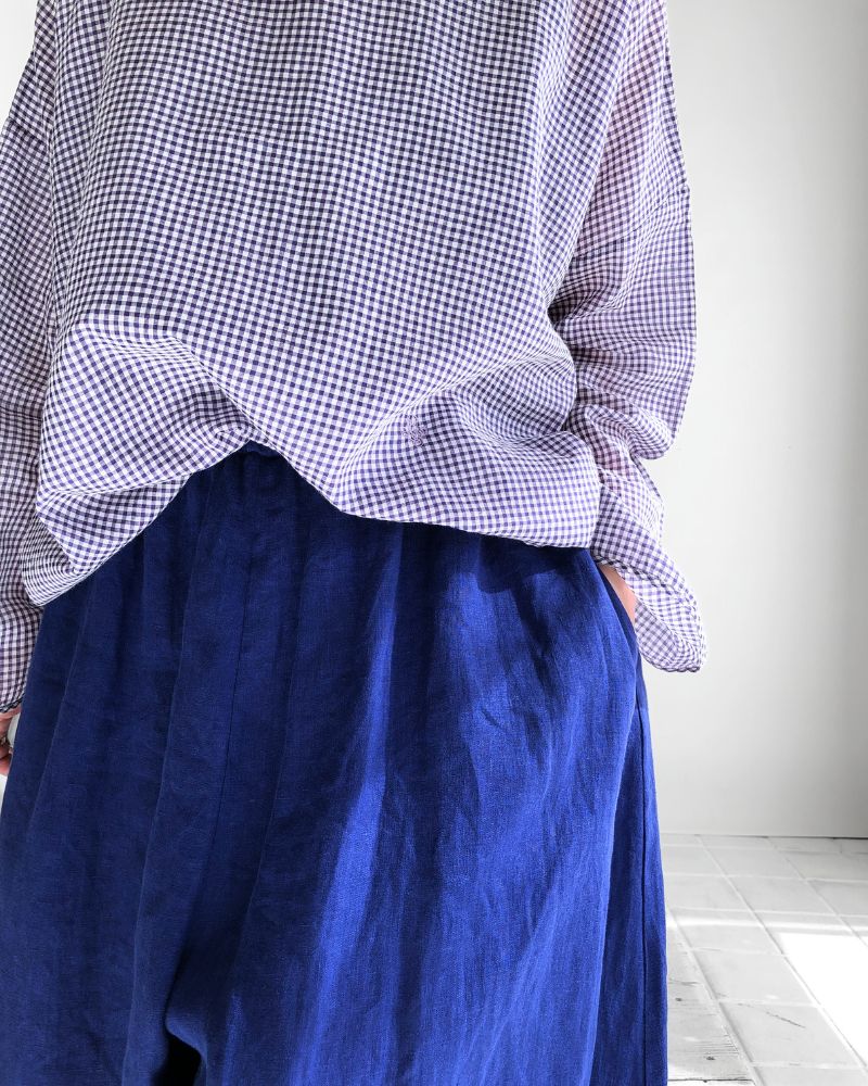 DROP SHOULDER SMOCK OffWhite/Purple