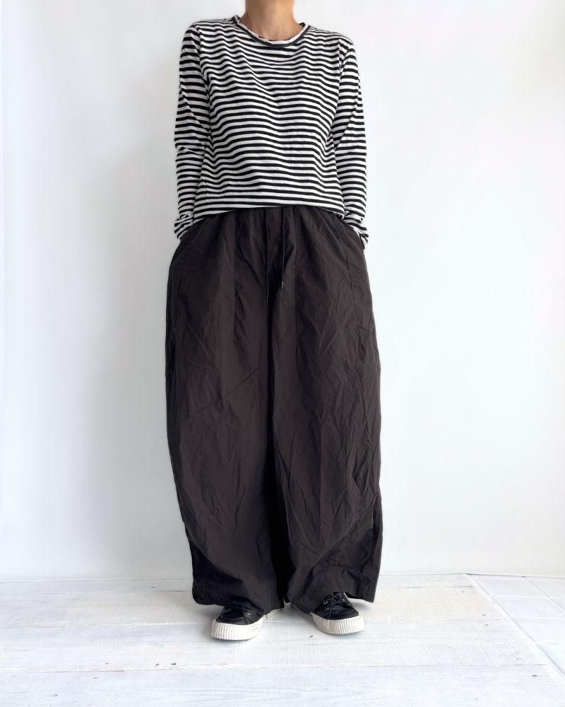 コットンシルクパンツ Black