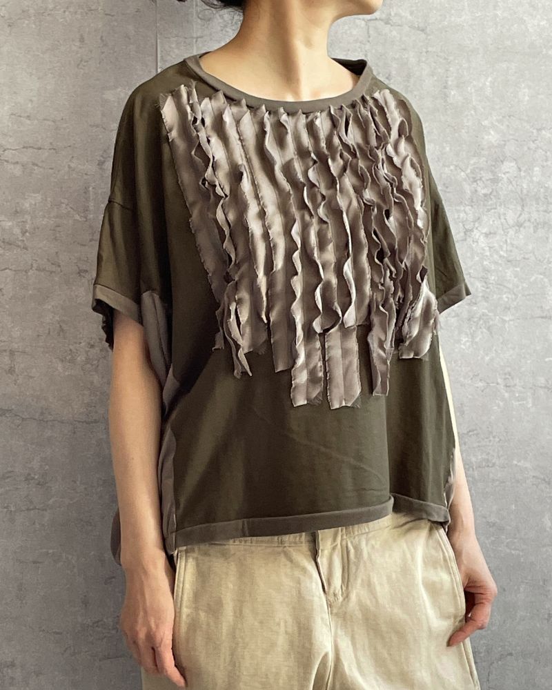 【追加生産】S/S 8T010 異素材スラッシュTee （6月中旬）