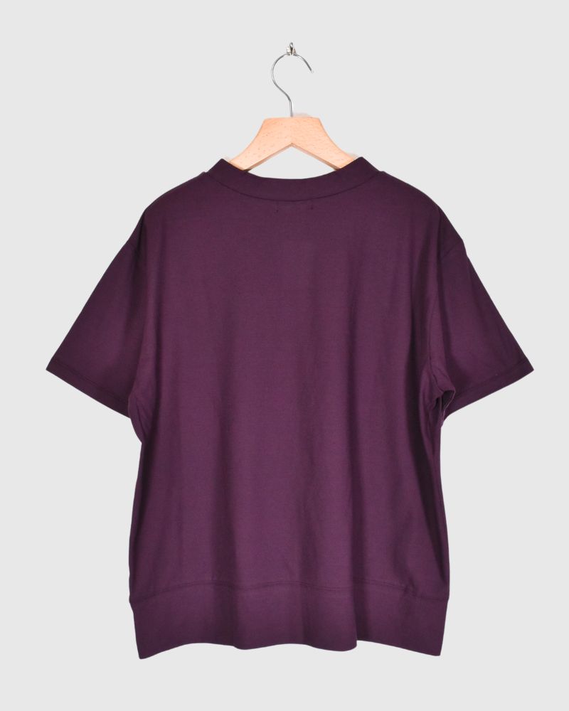 強撚度詰天竺 Tシャツ Purple