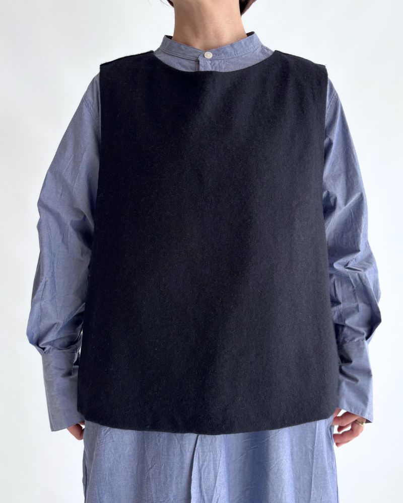 フラノウール クロスベスト Navy
