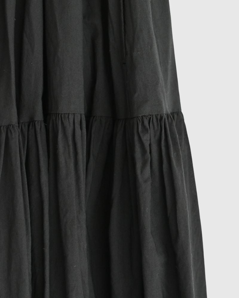 ティアードギャザースカート（COTTON） Black