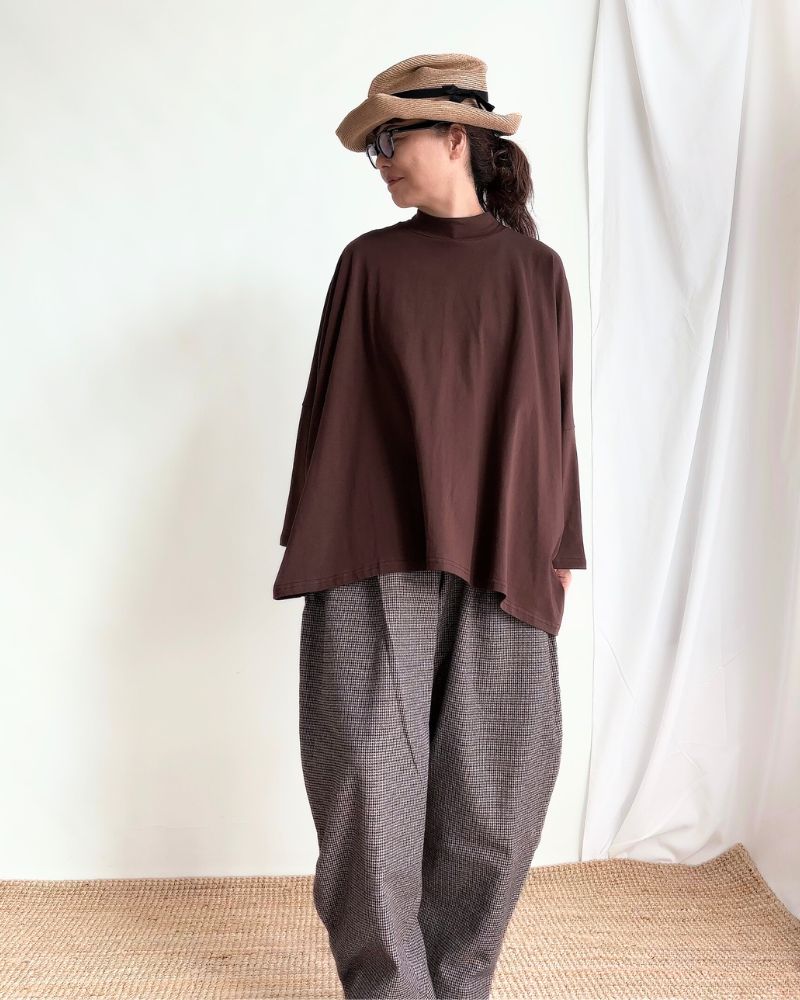 WIDE BOX SILHOUETTE TOPS 'CADEN' Brown