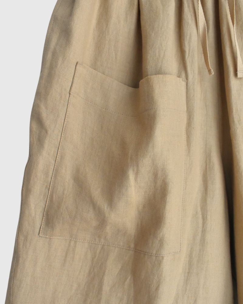 アシメポケットベイカーパンツ（LINEN） Beige