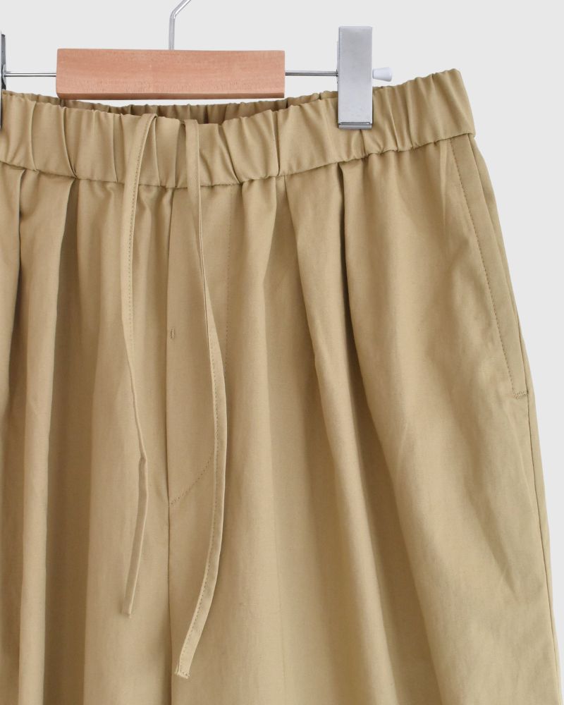 COTTON/LINEN DYED WEATHER 2TUCK WIDE EASY PANTS Beige