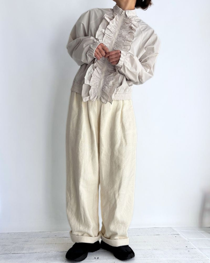 フロントフリル ZIPUP ジャンパー IceGray
