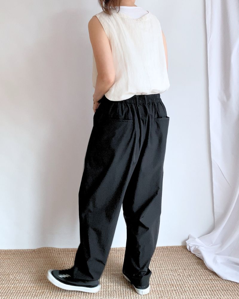 4WAY STRETCH COCOON PANTS 'HAPI' Black