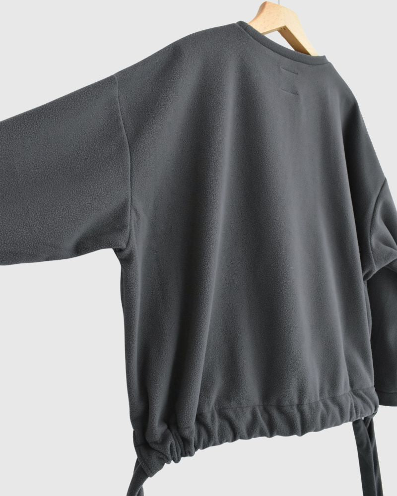 フリース ヘムリボンプルオーバー Gray