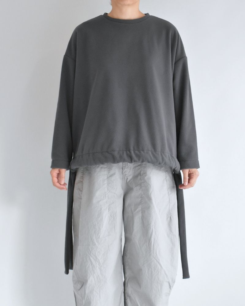 フリース ヘムリボンプルオーバー Gray