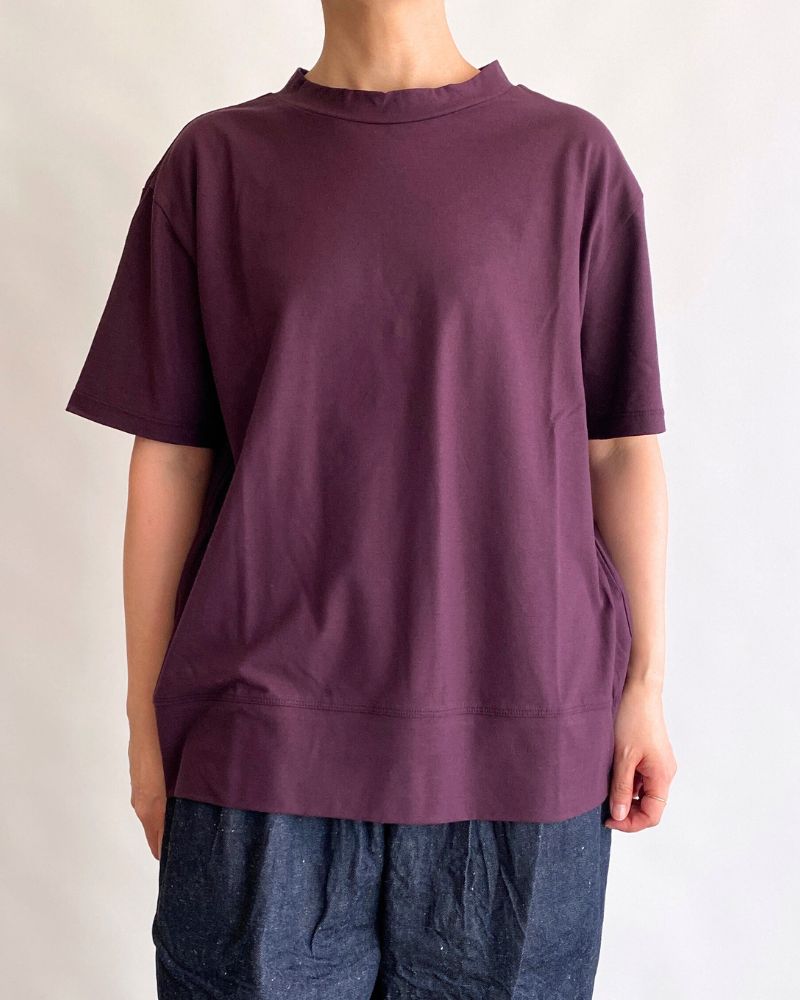 強撚度詰天竺 Tシャツ Purple