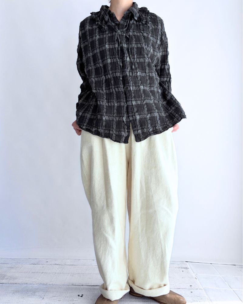 Favorite チェックブラウス GrayCheck