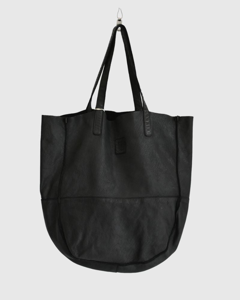 COW LEATHER TOTE BAG Black