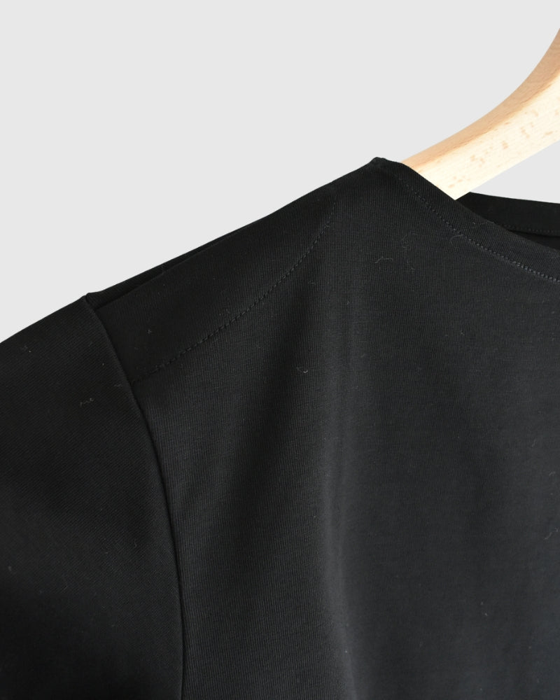 ギザコットン バスクTシャツ Black