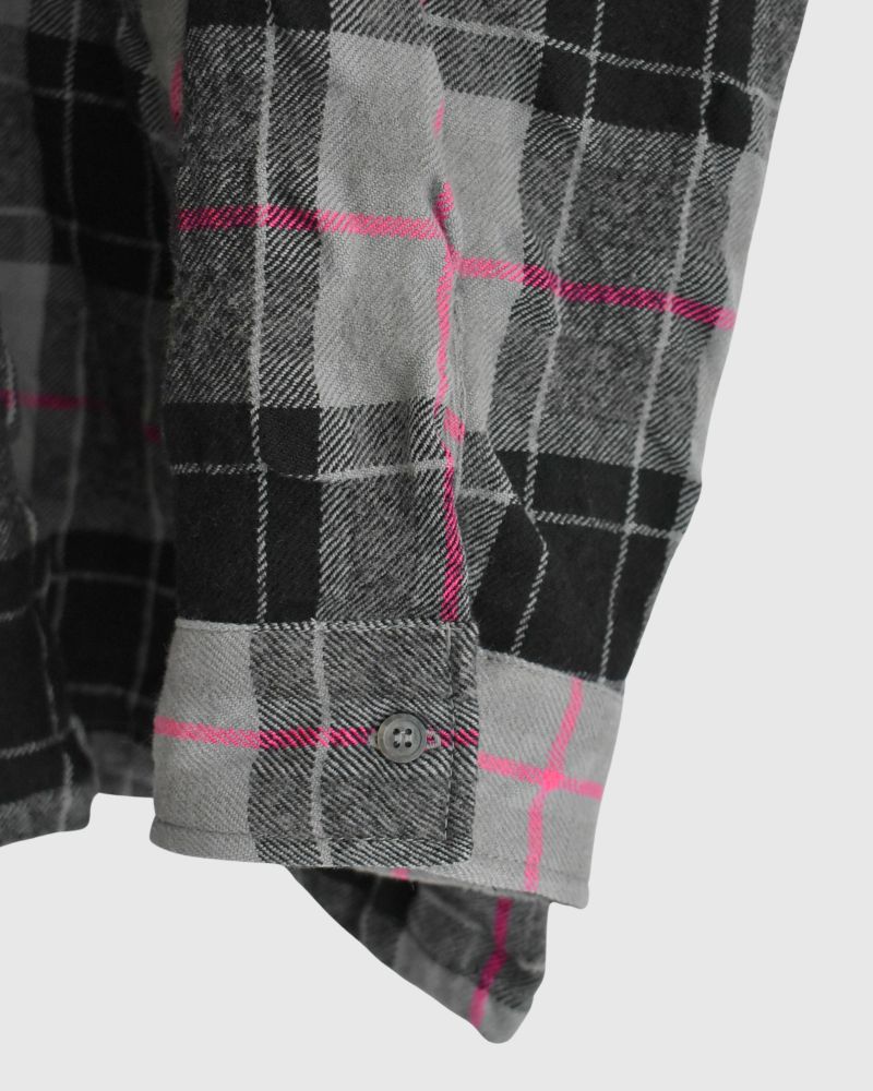 コットンウール チェックシャツ Gray