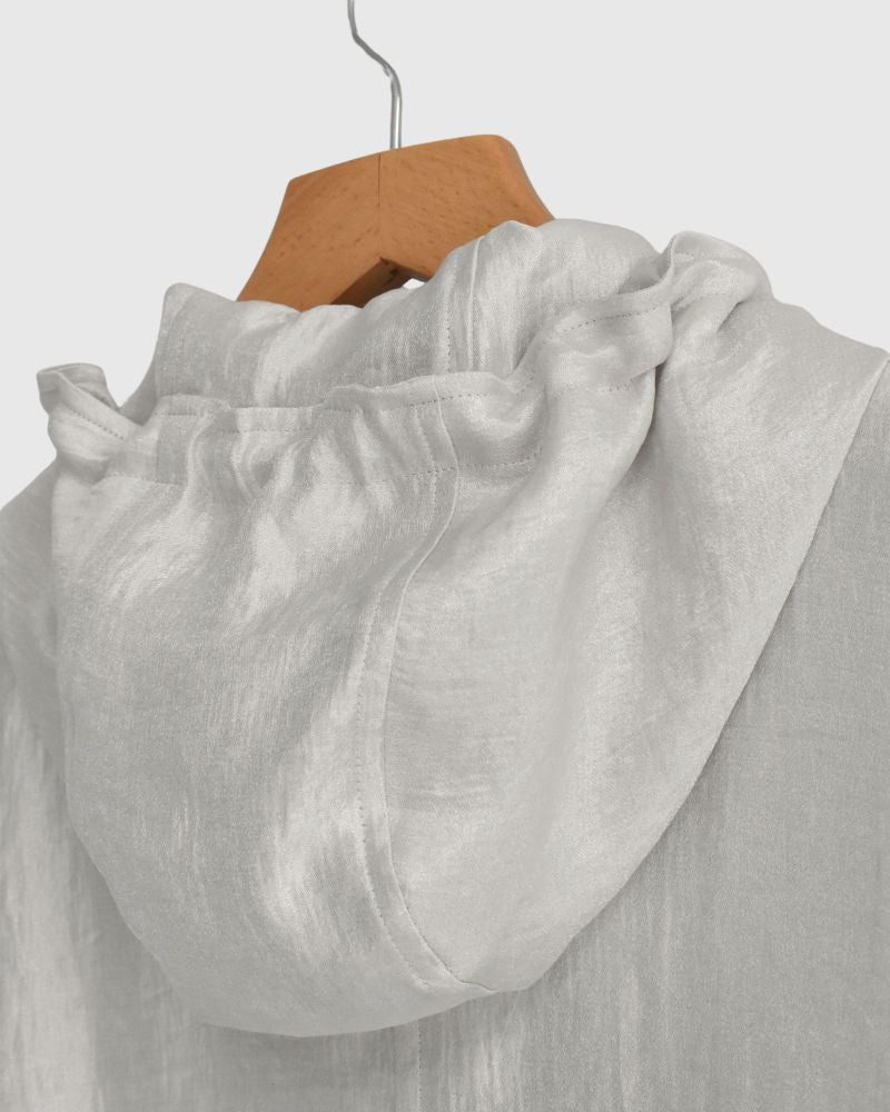 シャイニー フーディブルゾン OffBeige