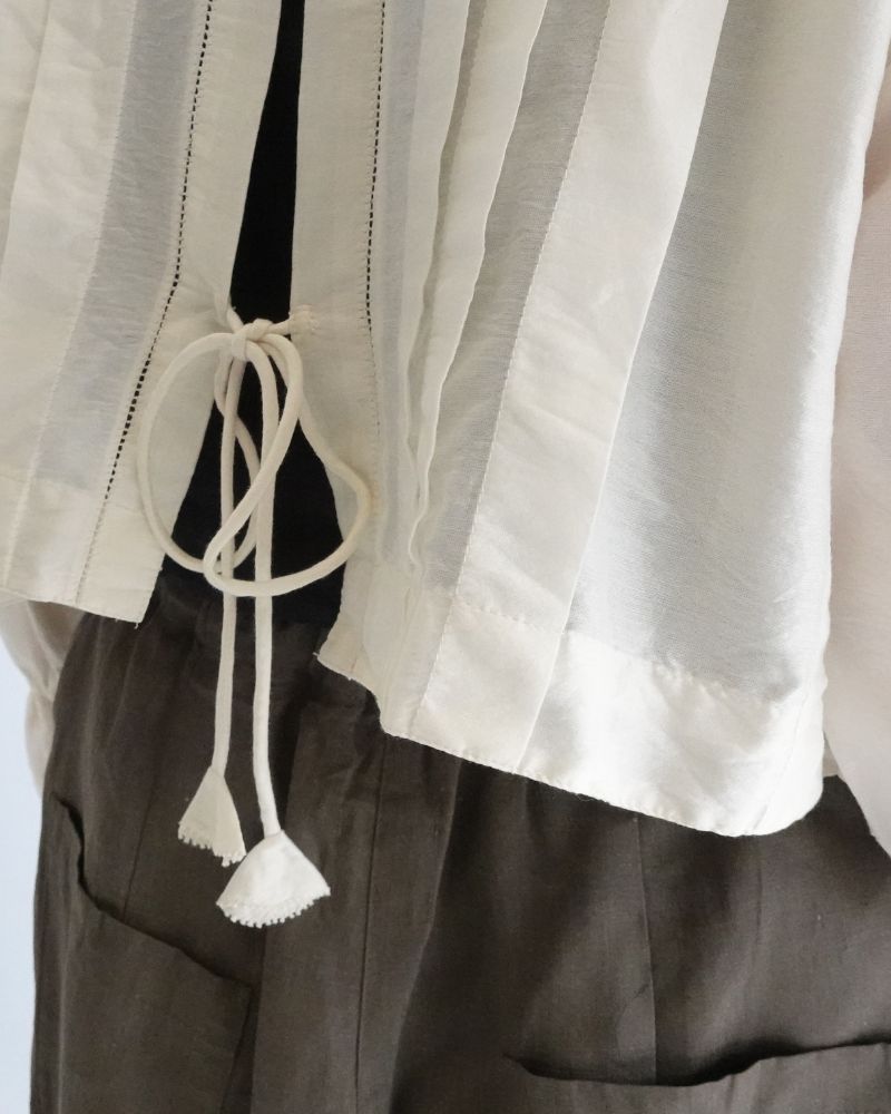 エアリーピンタックレースブラウス OffWhite
