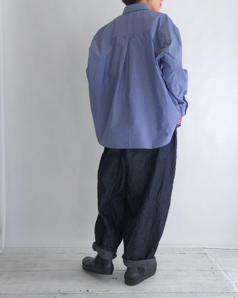 レギュラーカラービッグシャツ Navy