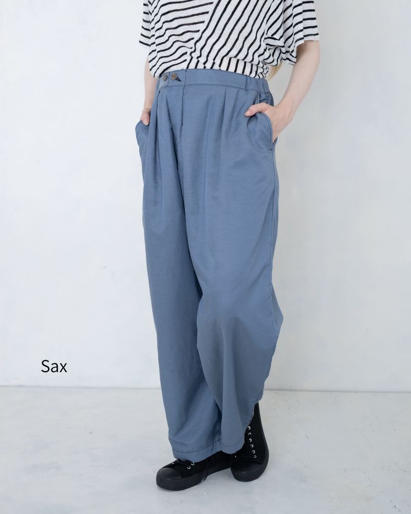 【予約】S/S TP069 コットンリネンのゆったりパンツ（3月）