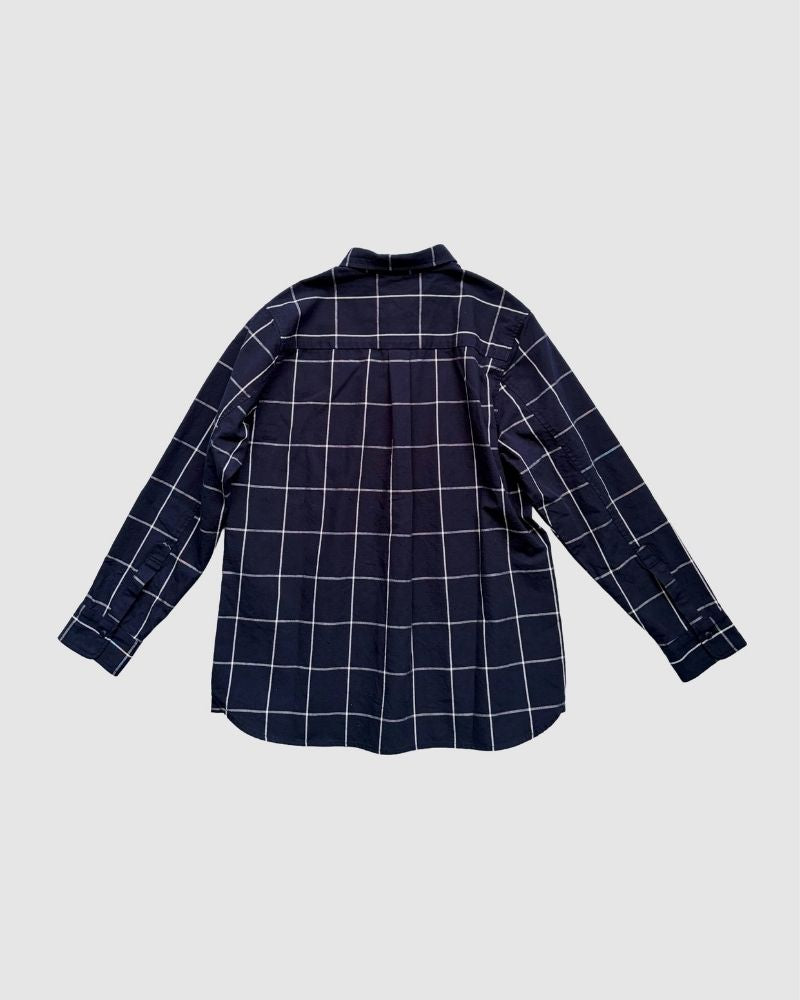 【予約】A/W TT206 重ね着が似合うコットンリネンのチェックシャツ（9月）