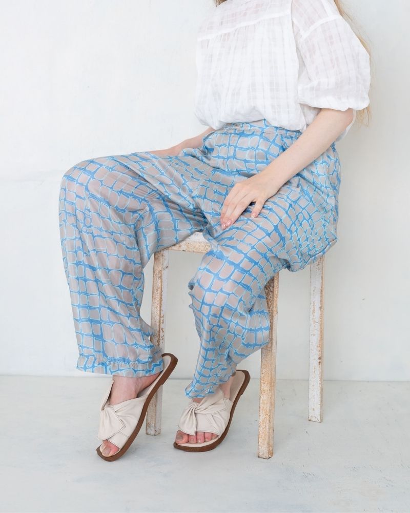 【予約】S/S TP070 石畳柄のテロテロパンツ（3月）