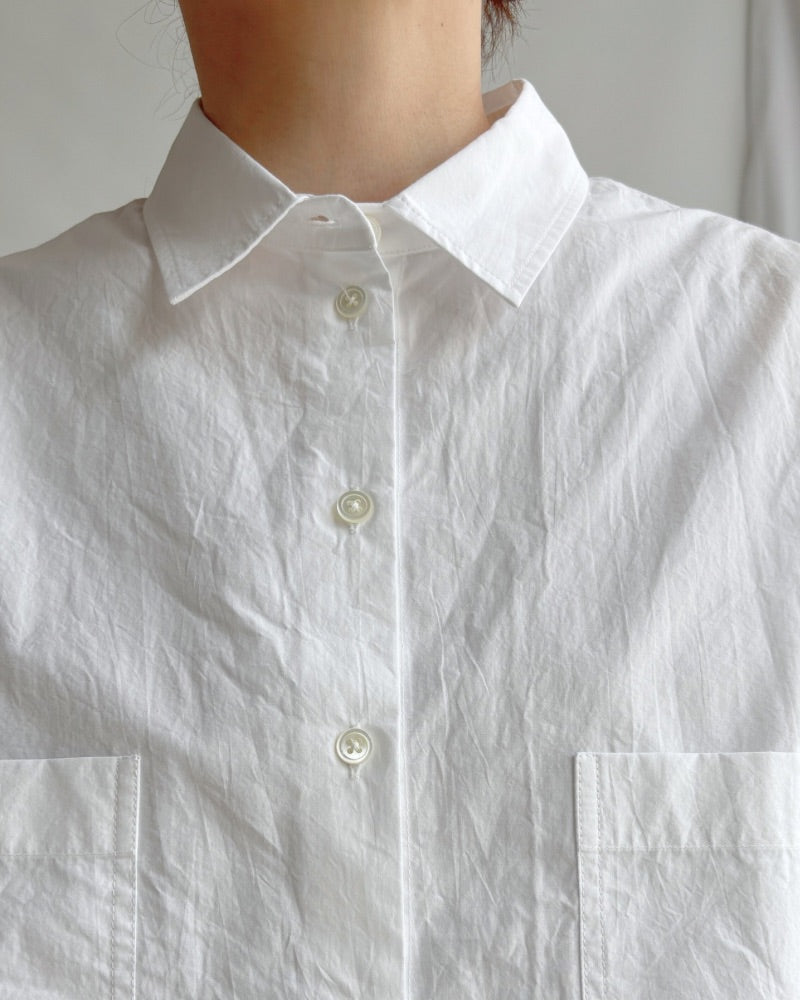 【sale】クロップドシャツ White