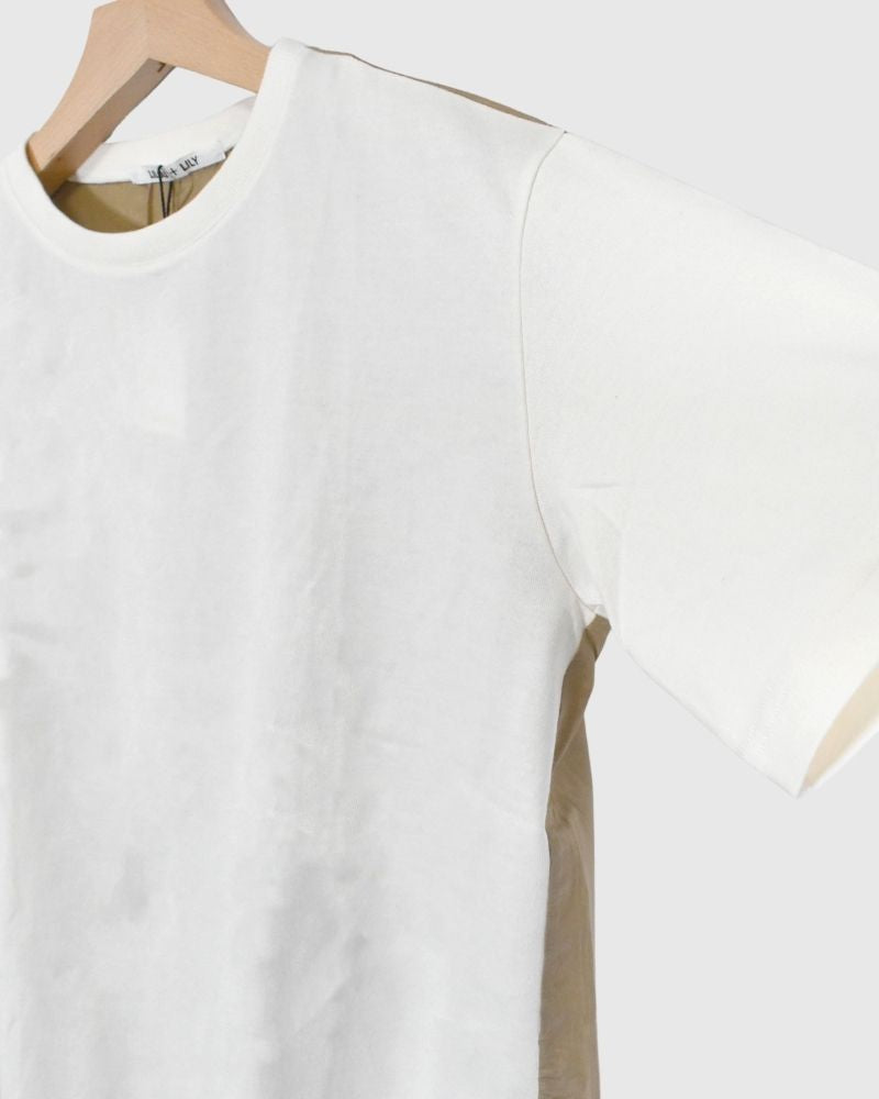 【sale】 キュプラ×コットン天竺Tシャツ　VANILLA/Beige