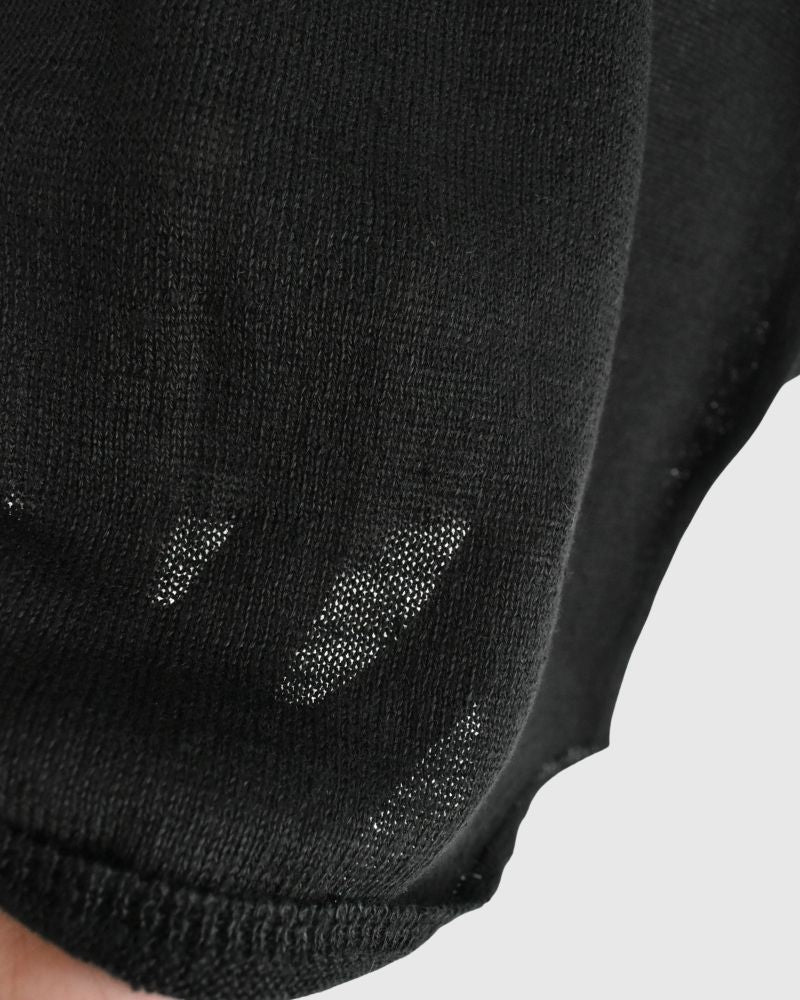 【sale】LINEN WIDE SLEEVE PO Black