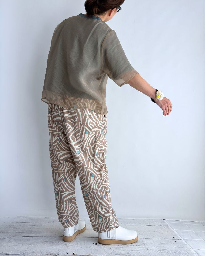 シアーレイヤードトップス 'SAN' KhakiBeige