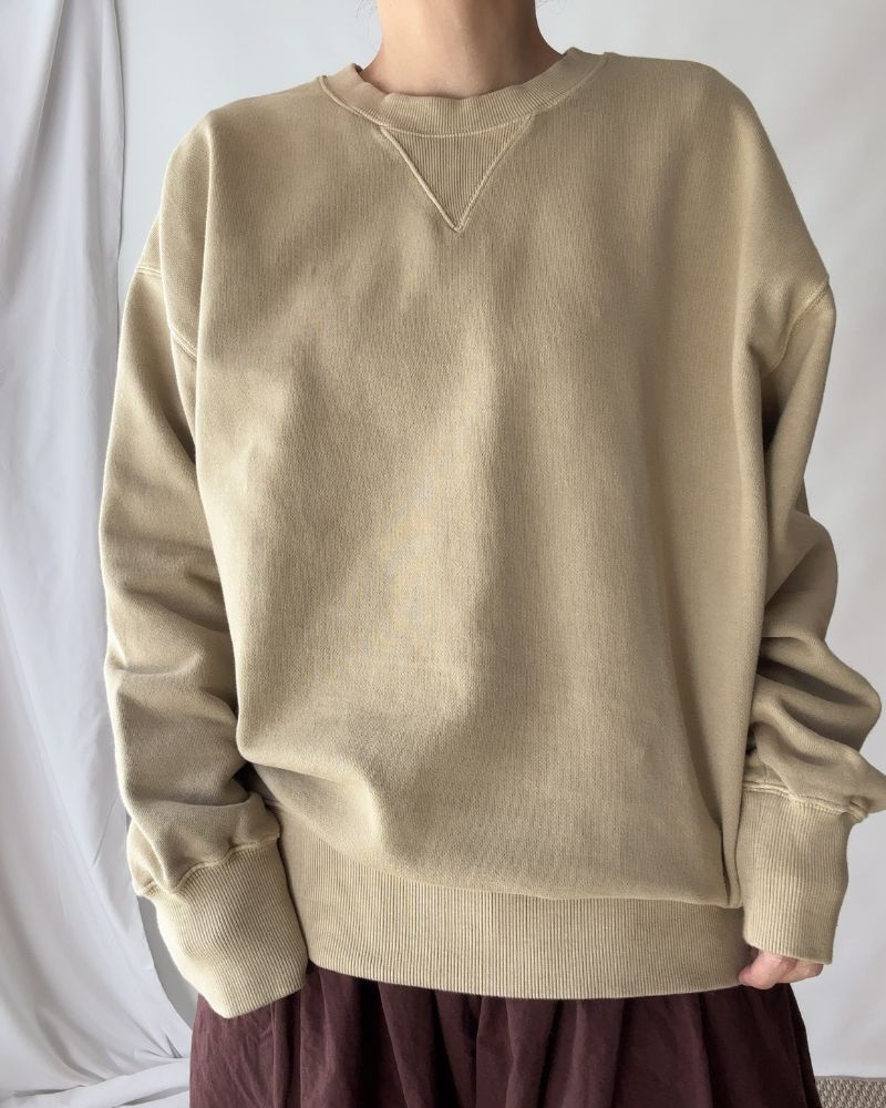 フレンチテリーピグメント プルオーバー Beige