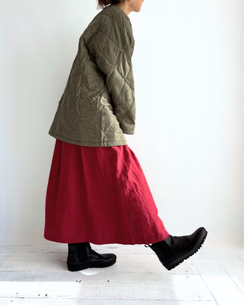 FRONT BUTTON SHORT COAT Olive