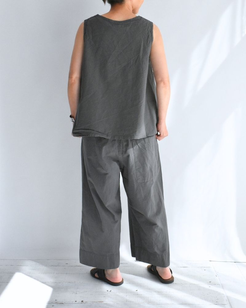 シュリンクノースリーブトップス Gray