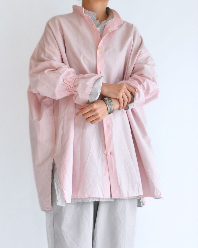 カフスフリル オーバーシャツ Pink