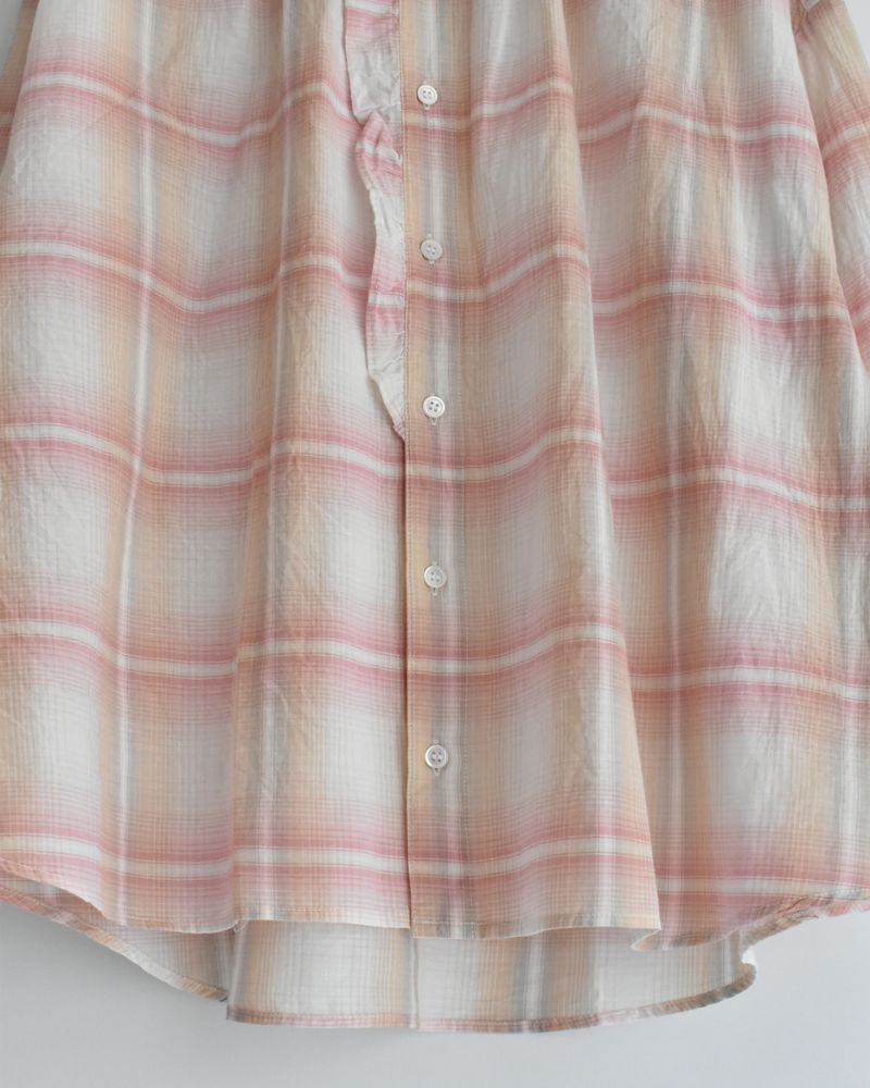 ライトマドラスフリルブラウス LightPink