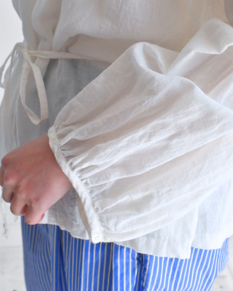 【予約】MS/F G1188 カディコットンリネンストリングギャザーブラウス（6月中旬 - 6月末）