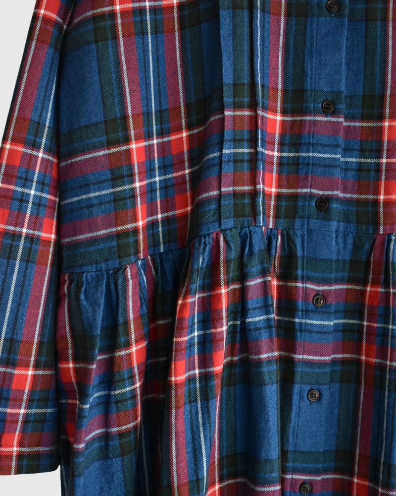 インディゴタータン ファンデーションシャツドレス Indigo