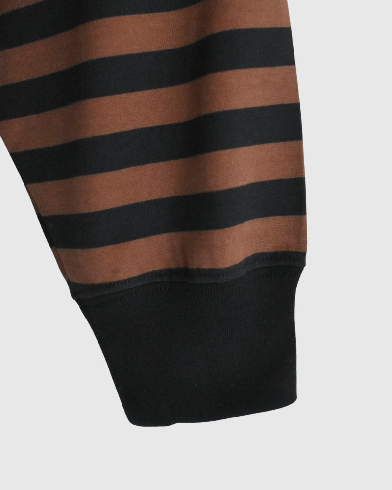 タック コクーンTシャツ Brown/Black Border