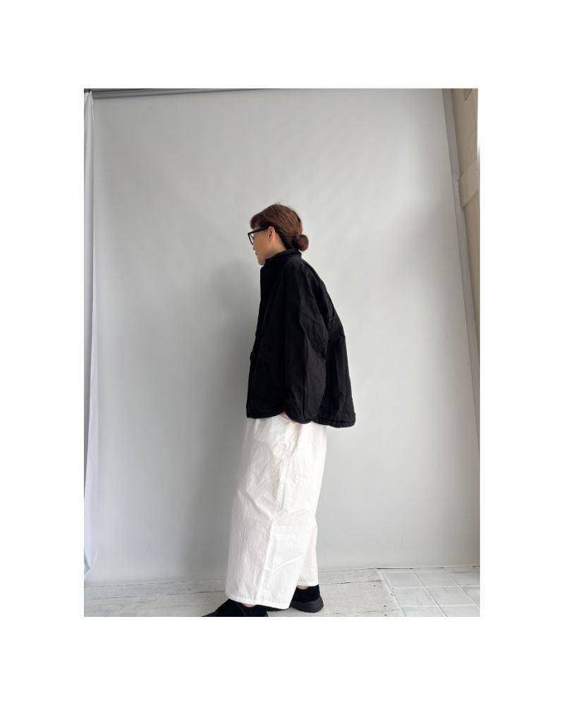 ガーメントダイショートコート Black