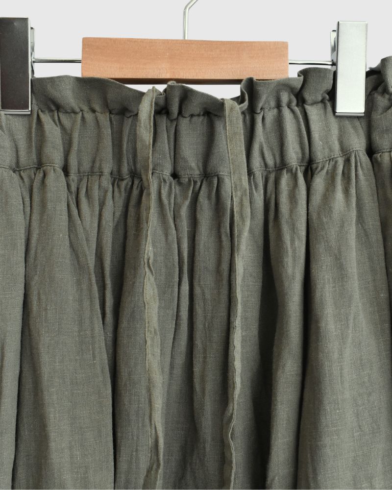フレンチリネン スカート Khaki