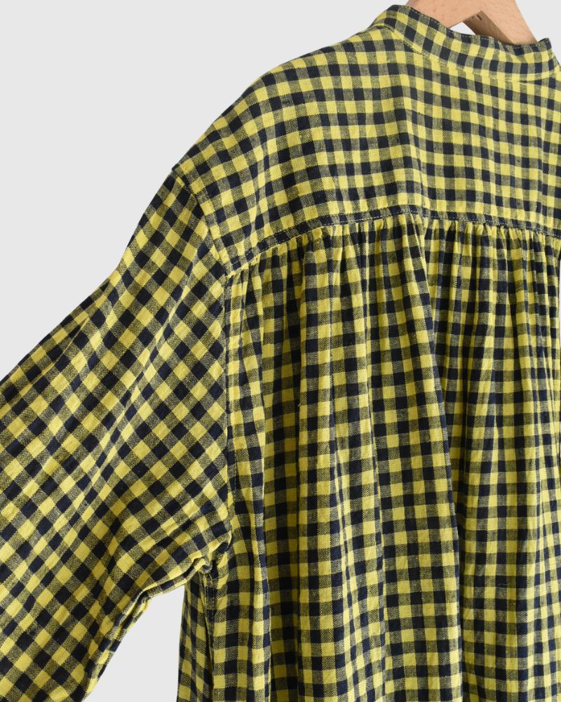 ギンガムチェック ドレス Yellow