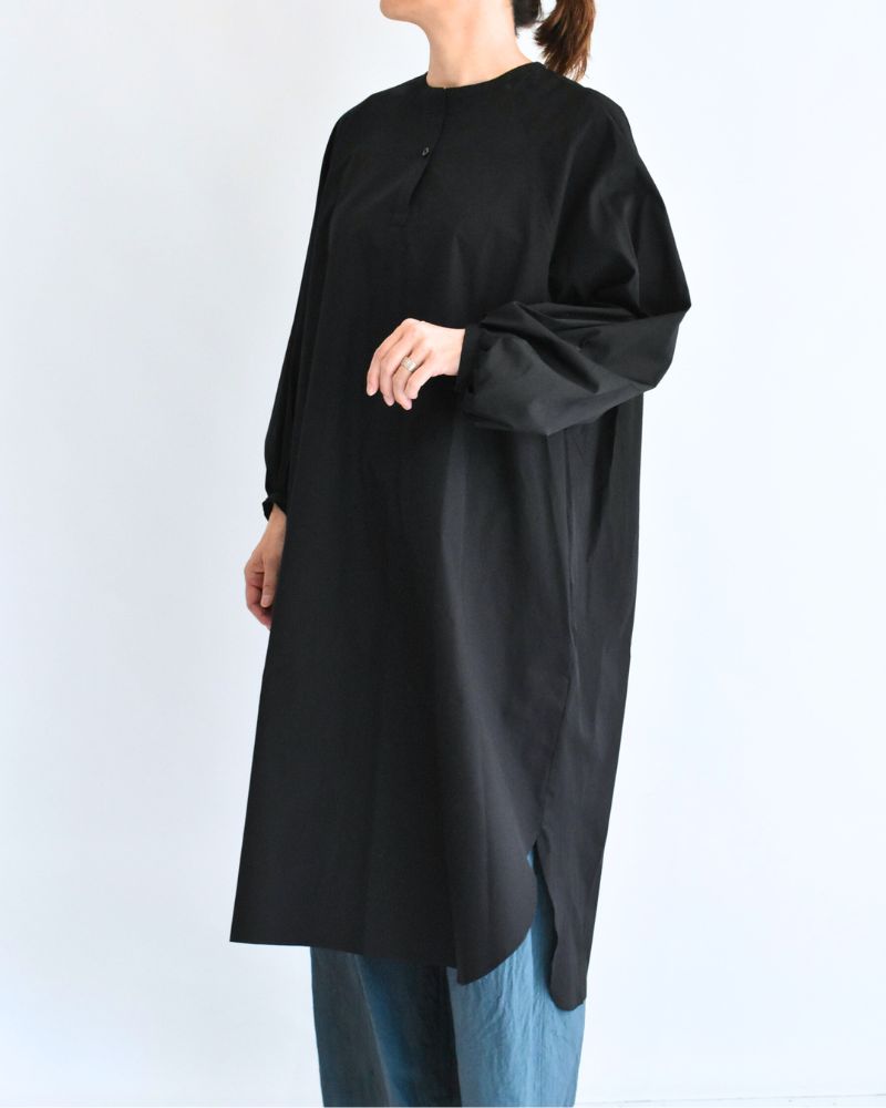 バルーンスリーブ ミディワンピース Black