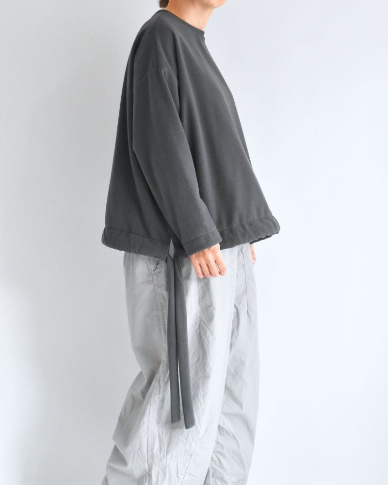 フリース ヘムリボンプルオーバー Gray
