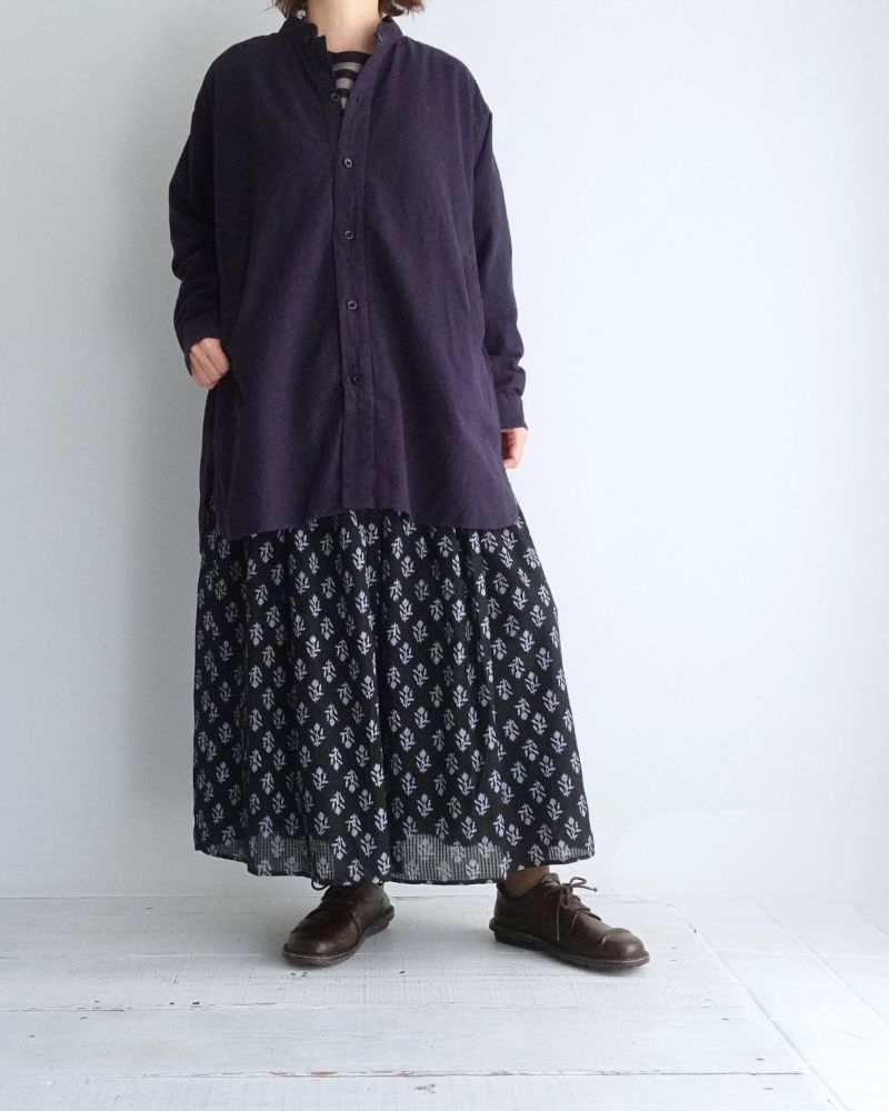 STAND COLLAR SHIRT Marine