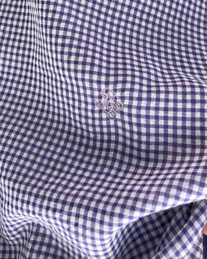 DROP SHOULDER SMOCK OffWhite/Purple