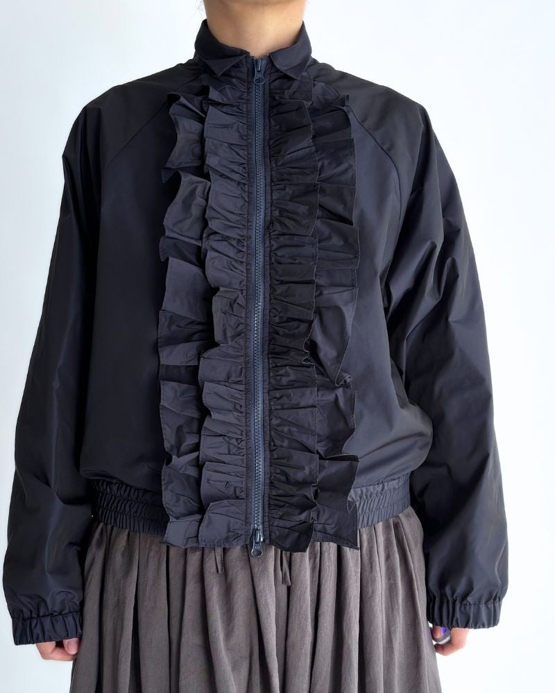 フロントフリル ZIPUP ジャンパー Navy