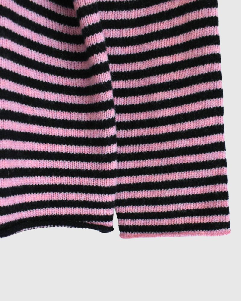 ボーダーニットプルオーバー Pink/Navy