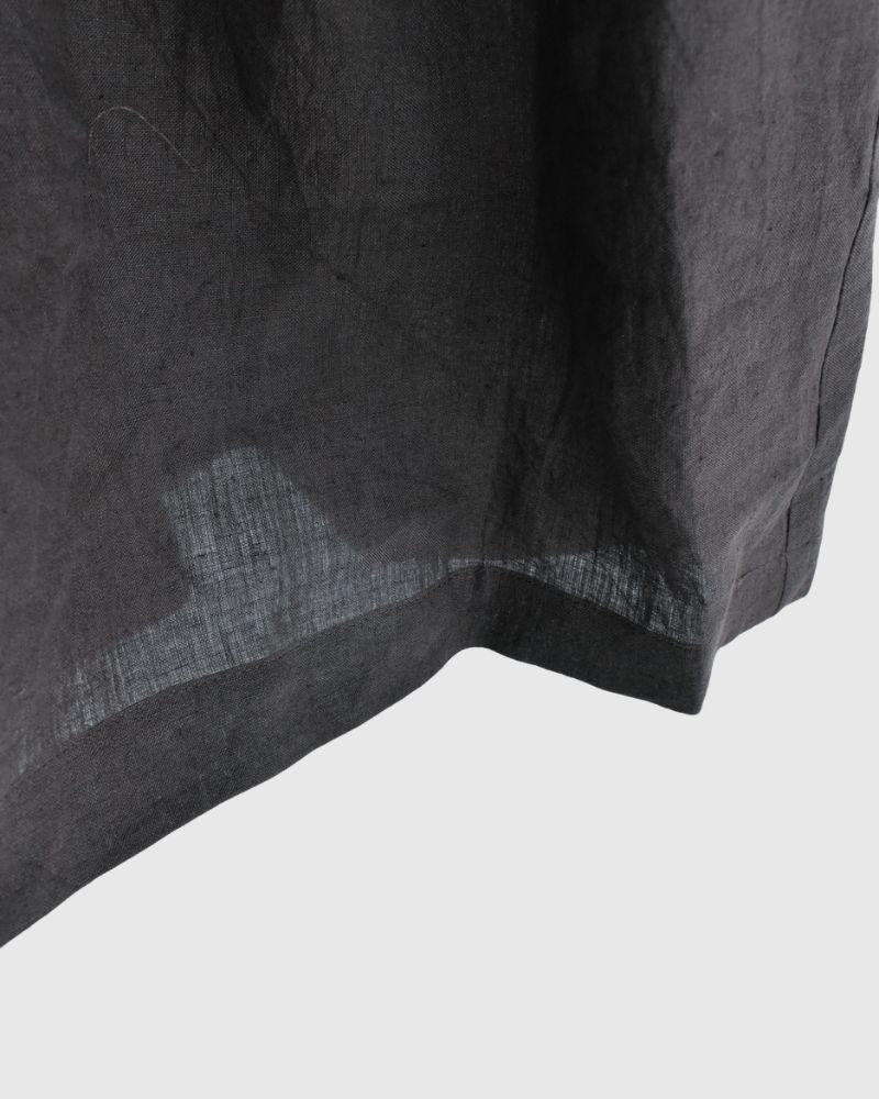 ノースリーブギャザードレス（LINEN） Black