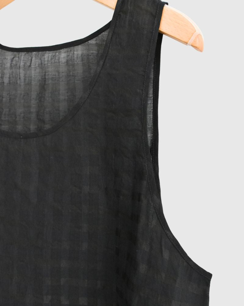 U-NECK TANK TOP Black
