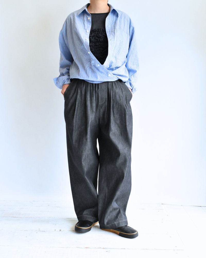 HAKU-DENIM タックパンツ Indigo