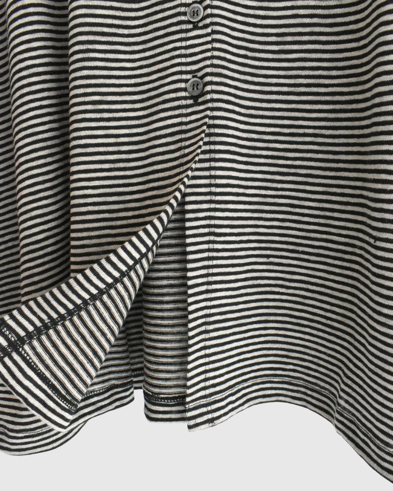 フードカーディガン（LINEN） Natural/Black