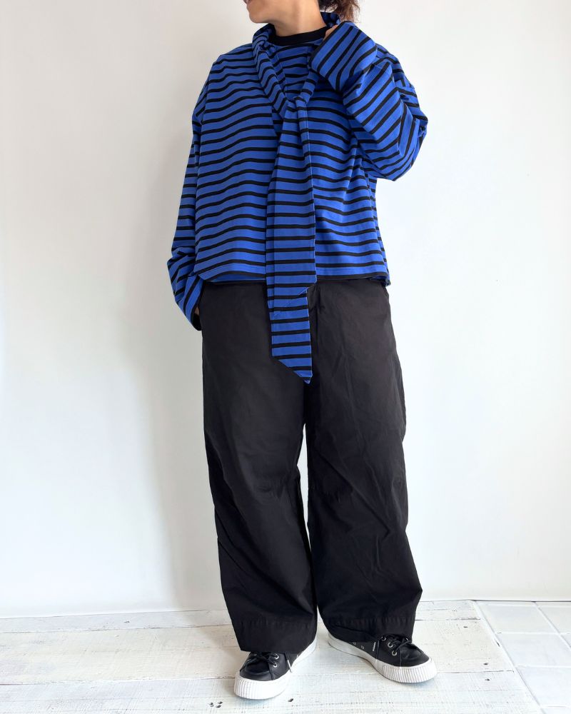 taco cotton ボーダータイ RoyalNavy/Black